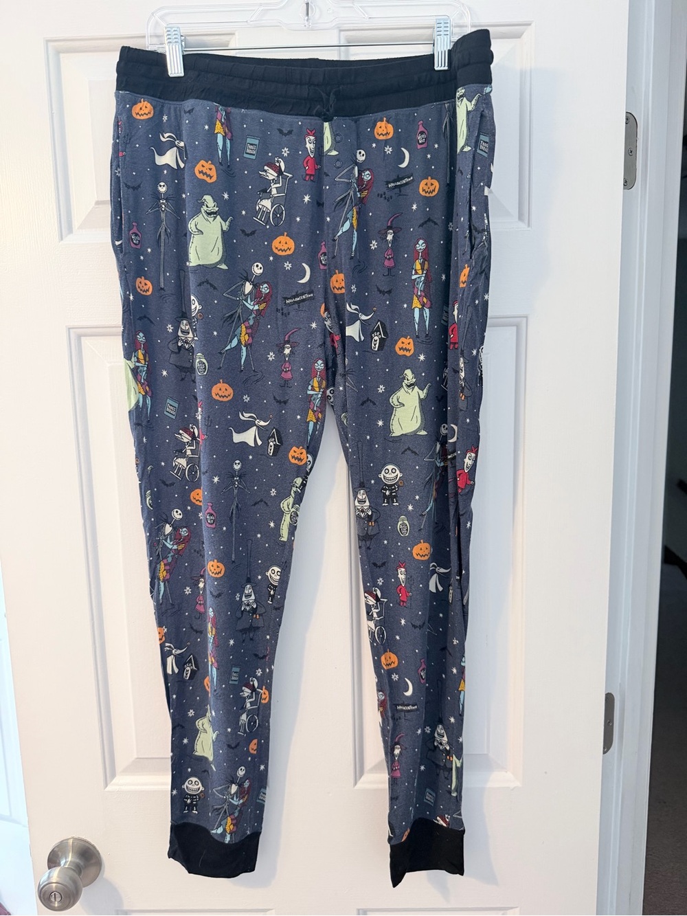 Little Sleepies Gray Navy Halloween Pajama Pants with Orange Trim